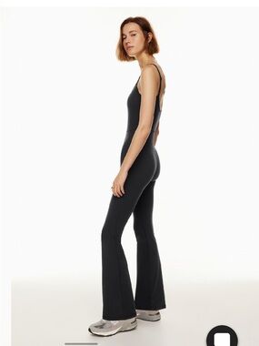 Aritzia Wilfred Free Black Strappy Kick-Flare Jumpsuit